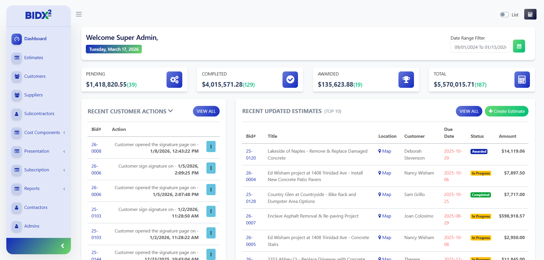 Recent product capture screenshot